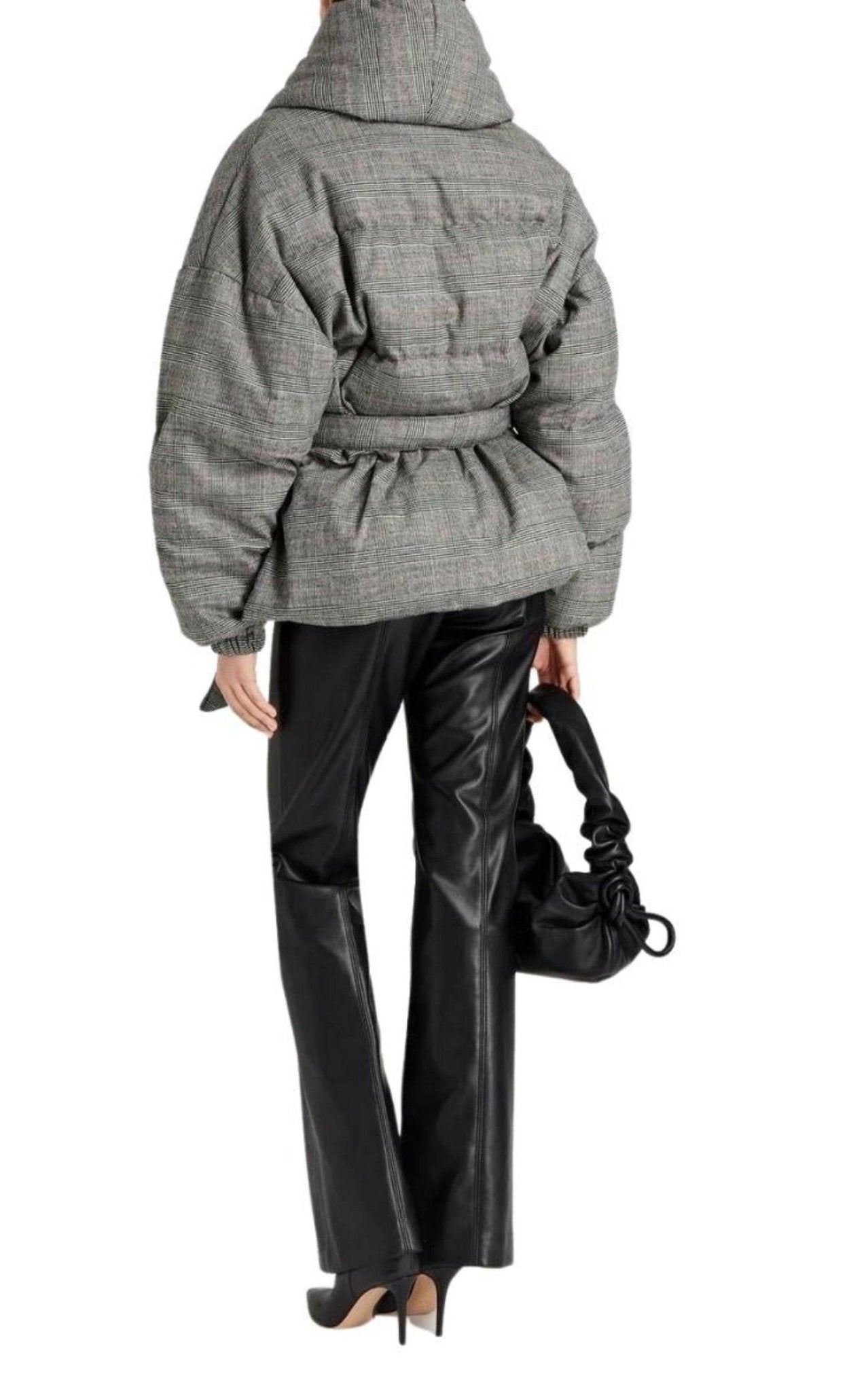 Alexandre Vauthier Checked Stretch - Wool Puffer Jacket - Runway Catalog