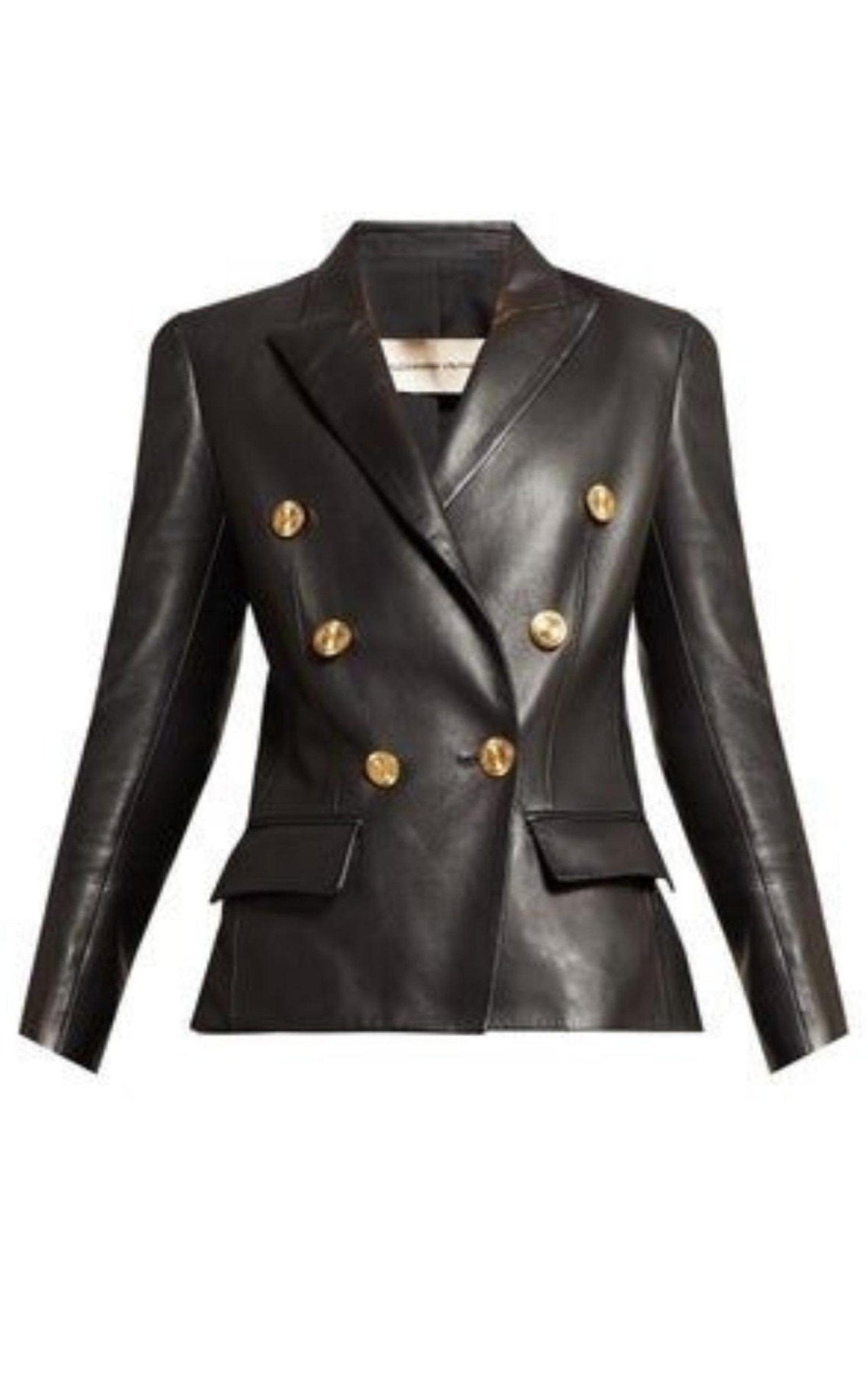 Alexandre Vauthier Double - breasted Leather Blazer - Runway Catalog