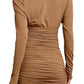 Draped Jersey Cowl Neck Mini Dress Alexandre Vauthier