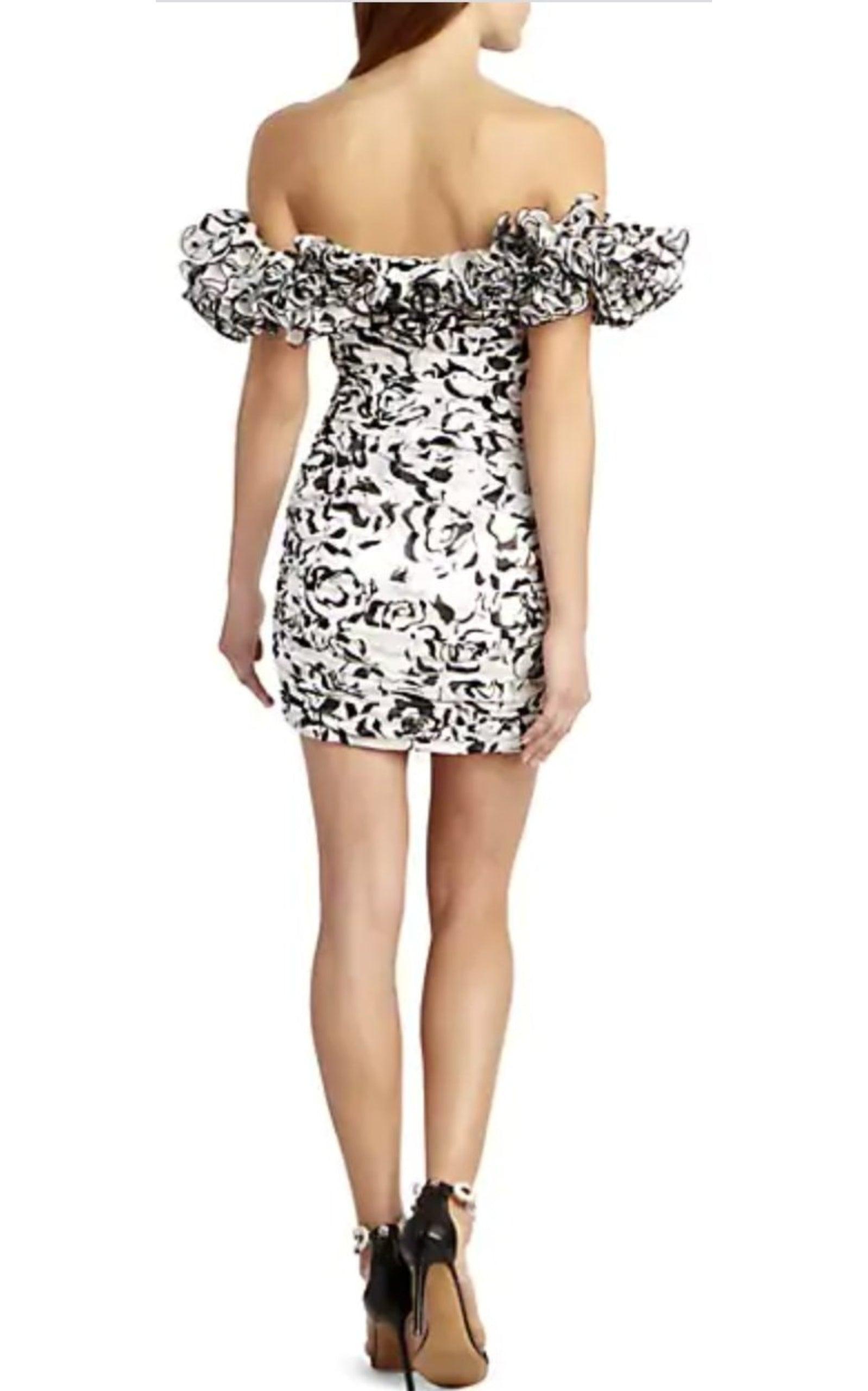 Floral Cotton Off-The-Shoulder Dress Alexandre Vauthier