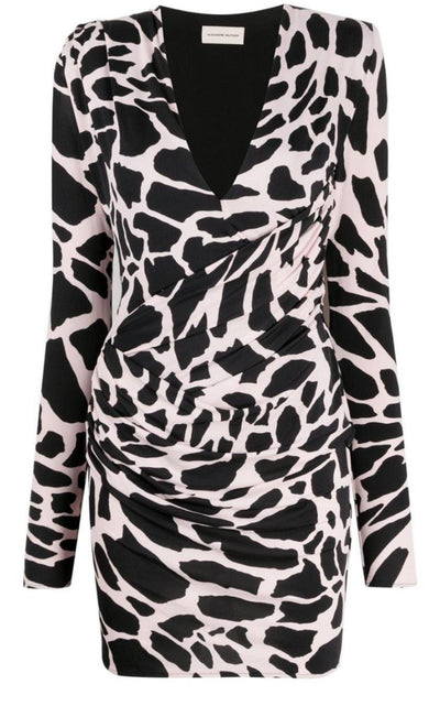 Alexandre Vauthier Giraffe Print Mini Dress - Runway Catalog