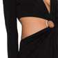 Hoop-detail Cut-out Asymmetric Dress Alexandre Vauthier