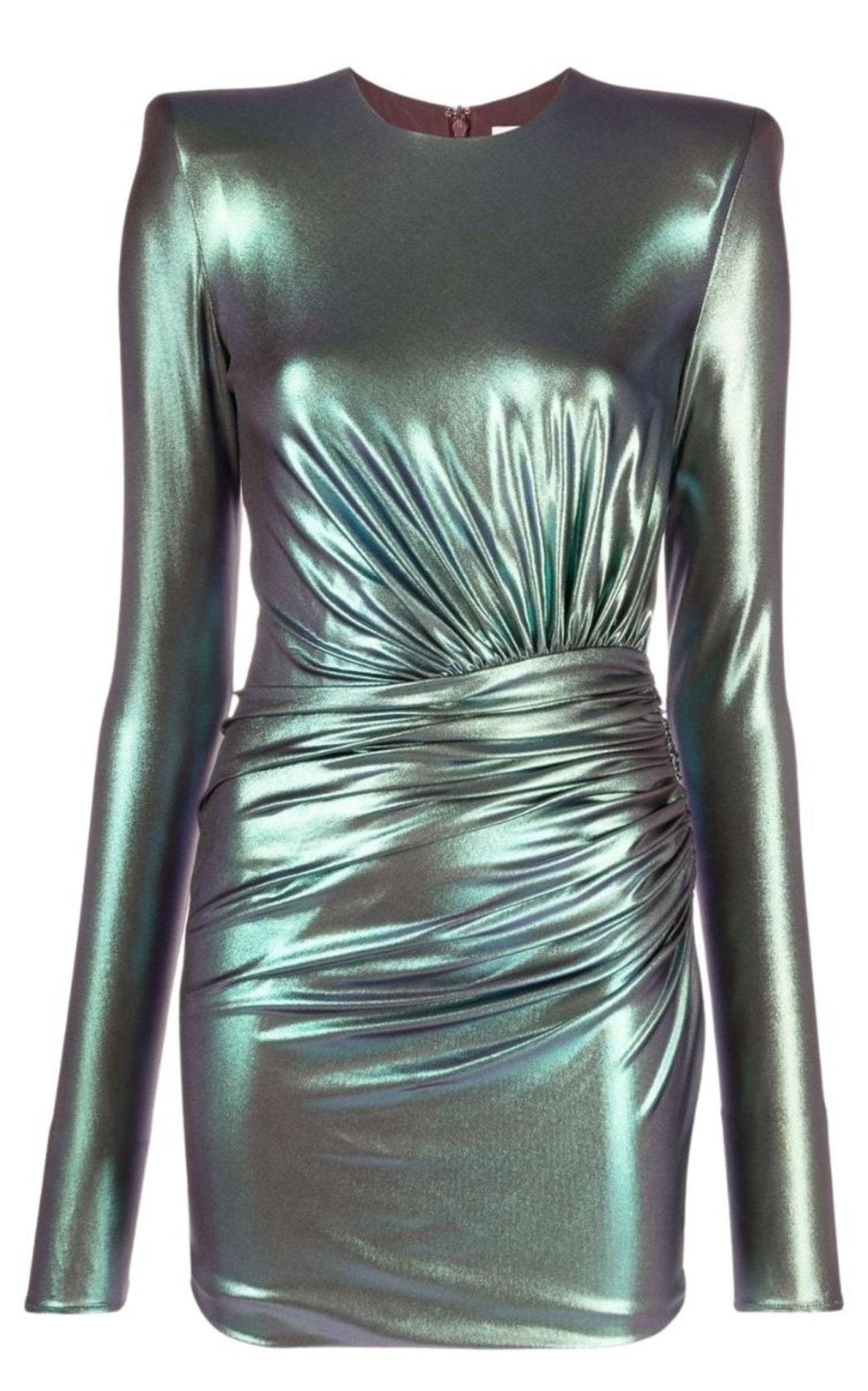 Alexandre Vauthier Iridescent Mini Ruched Dress - Runway Catalog