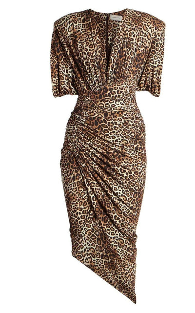 Alexandre Vauthier Leopard - print Ruched Dress - Runway Catalog