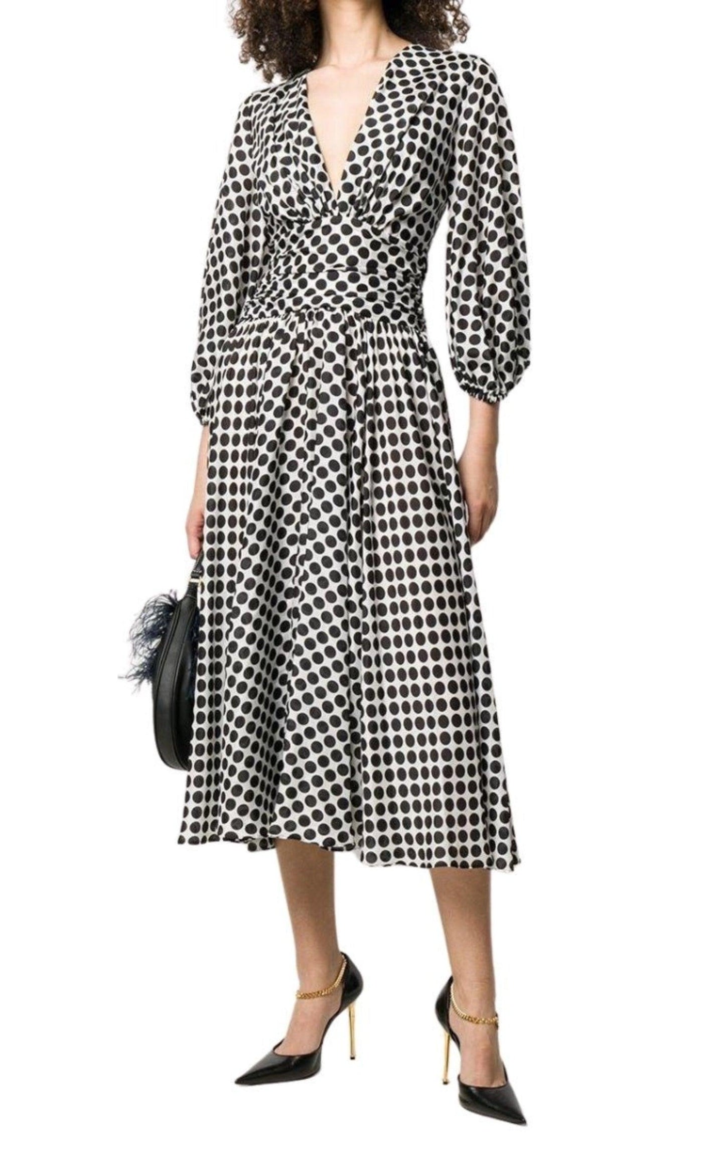 Polka-dot Print Midi Dress Alexandre Vauthier