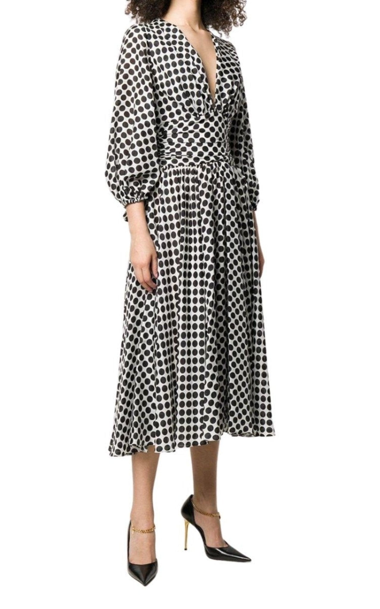 Alexandre Vauthier Polka - dot Print Midi Dress - Runway Catalog