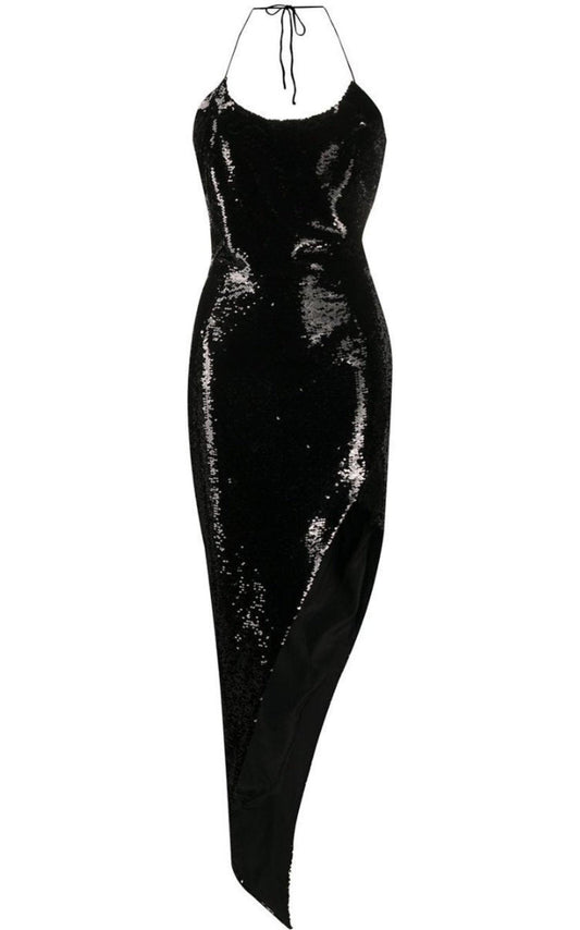 Sequin Embellished Asymmetric Dress Alexandre Vauthier