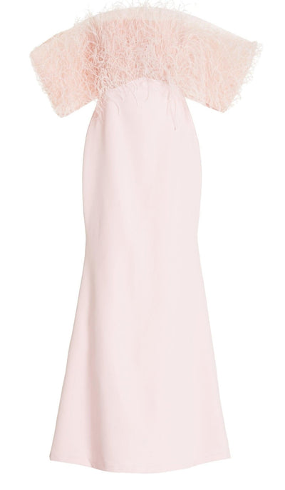 Aliétte Feather Trim Off - The - Shoulder Gown - Runway Catalog