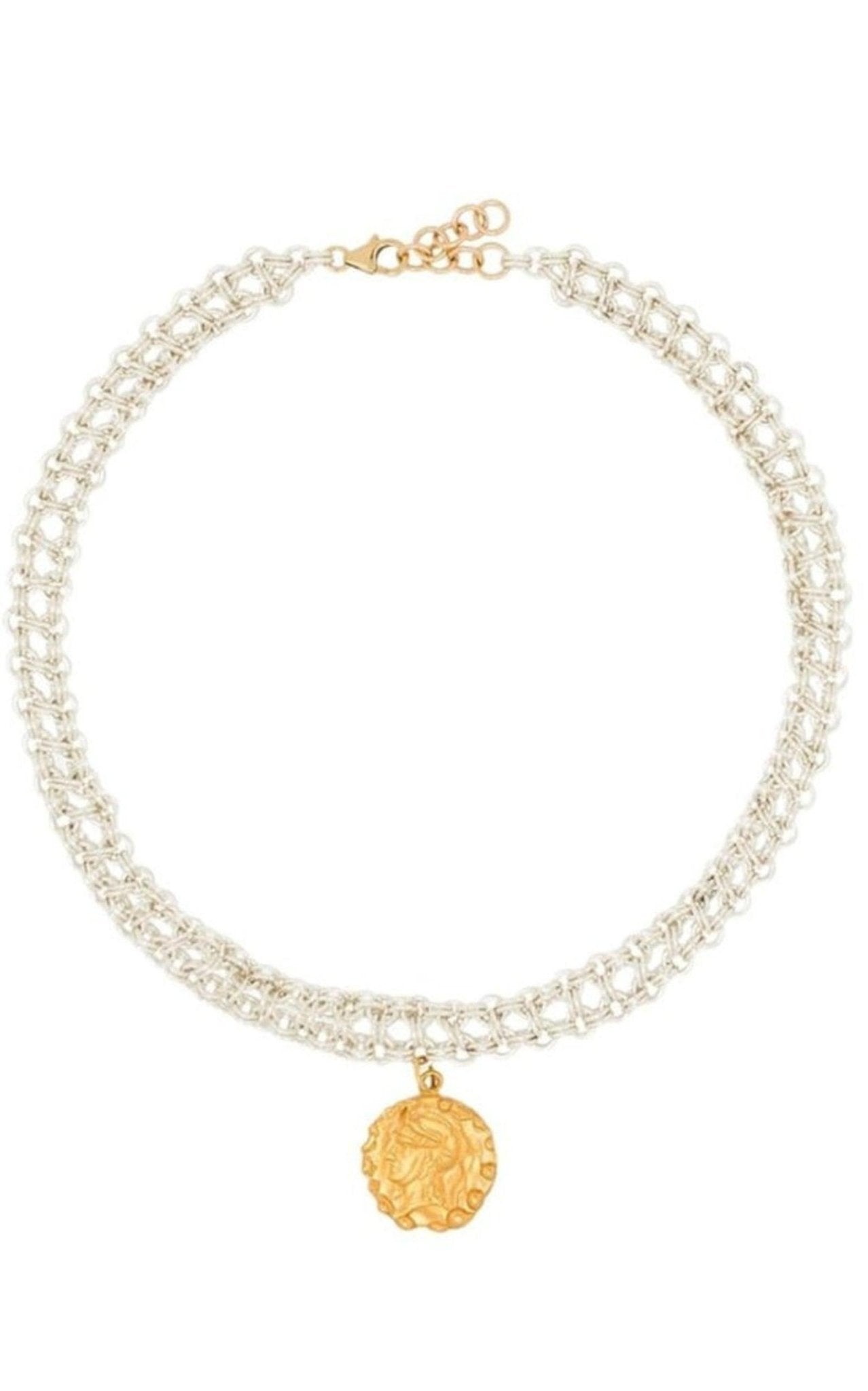 Alighieri 24K Gold - Plated Woven Tapestry Amulet Necklace - Runway Catalog