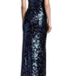  BCBGMAXAZRIAAllure Blue Sequined Maxi Dress - Runway Catalog