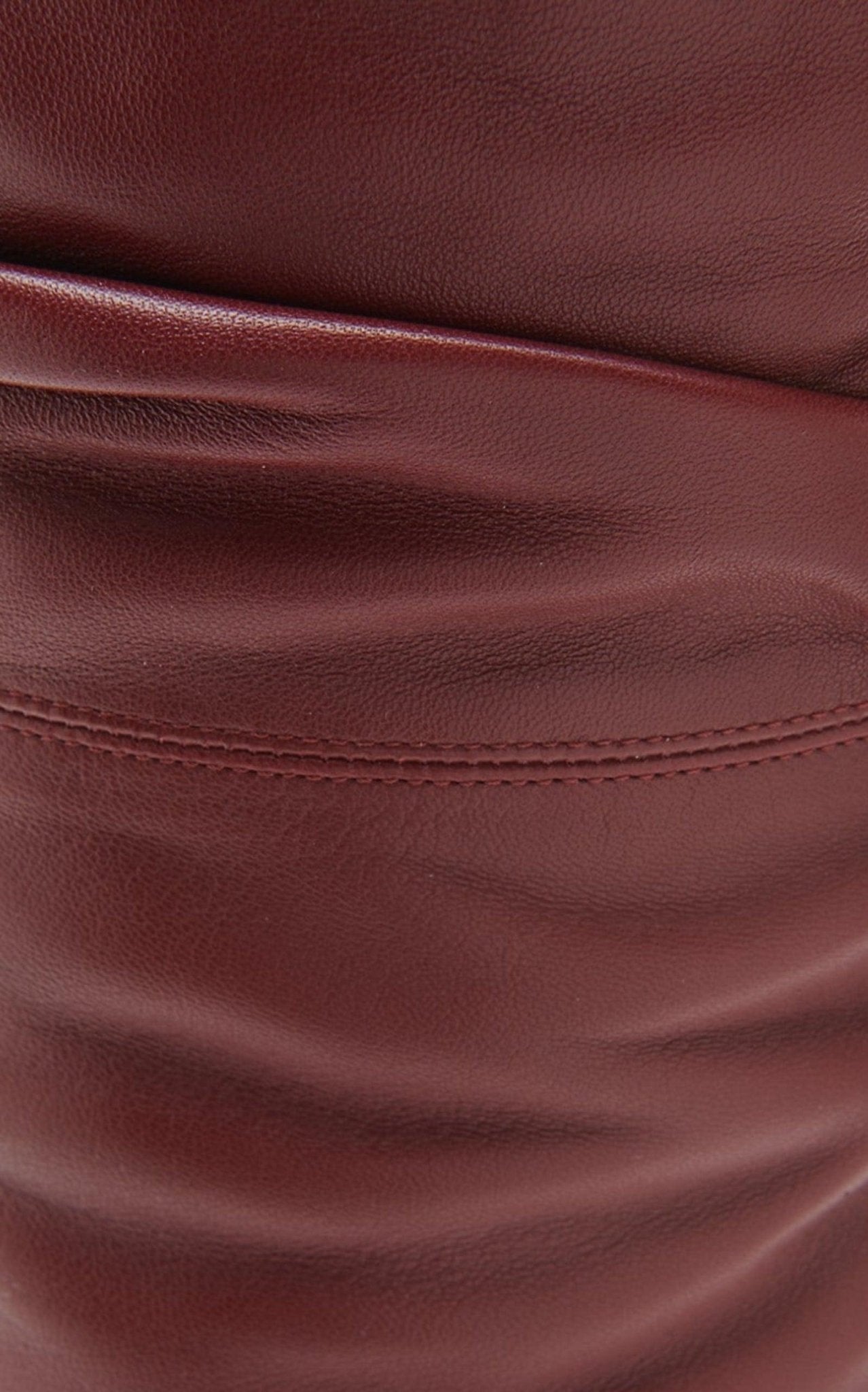 Amina Muaddi Olivia Burgundy Tall Leather Over The Knee Boots - Runway Catalog