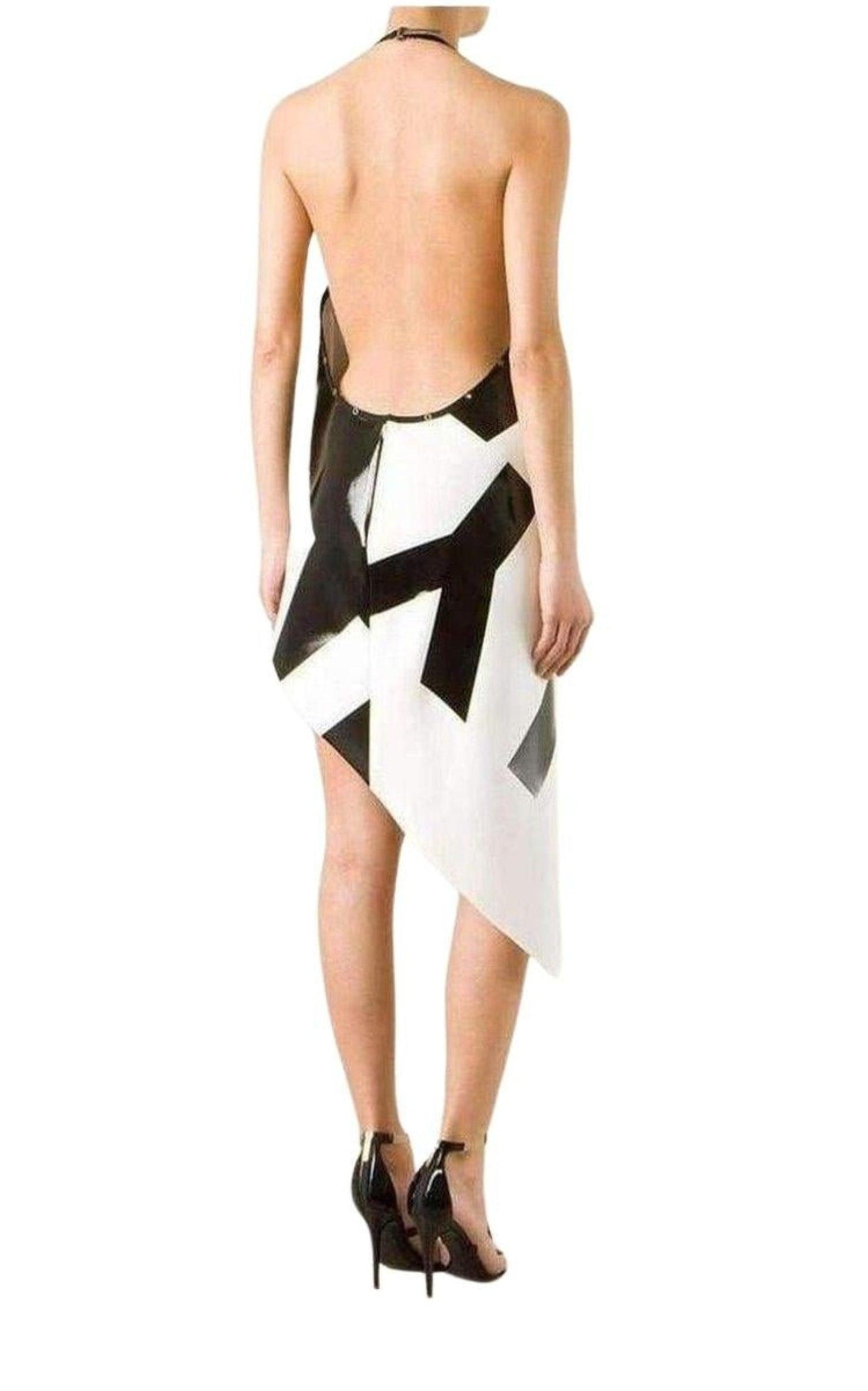 Asymmetrical Coated Crepe Dress Anthony Vaccarello