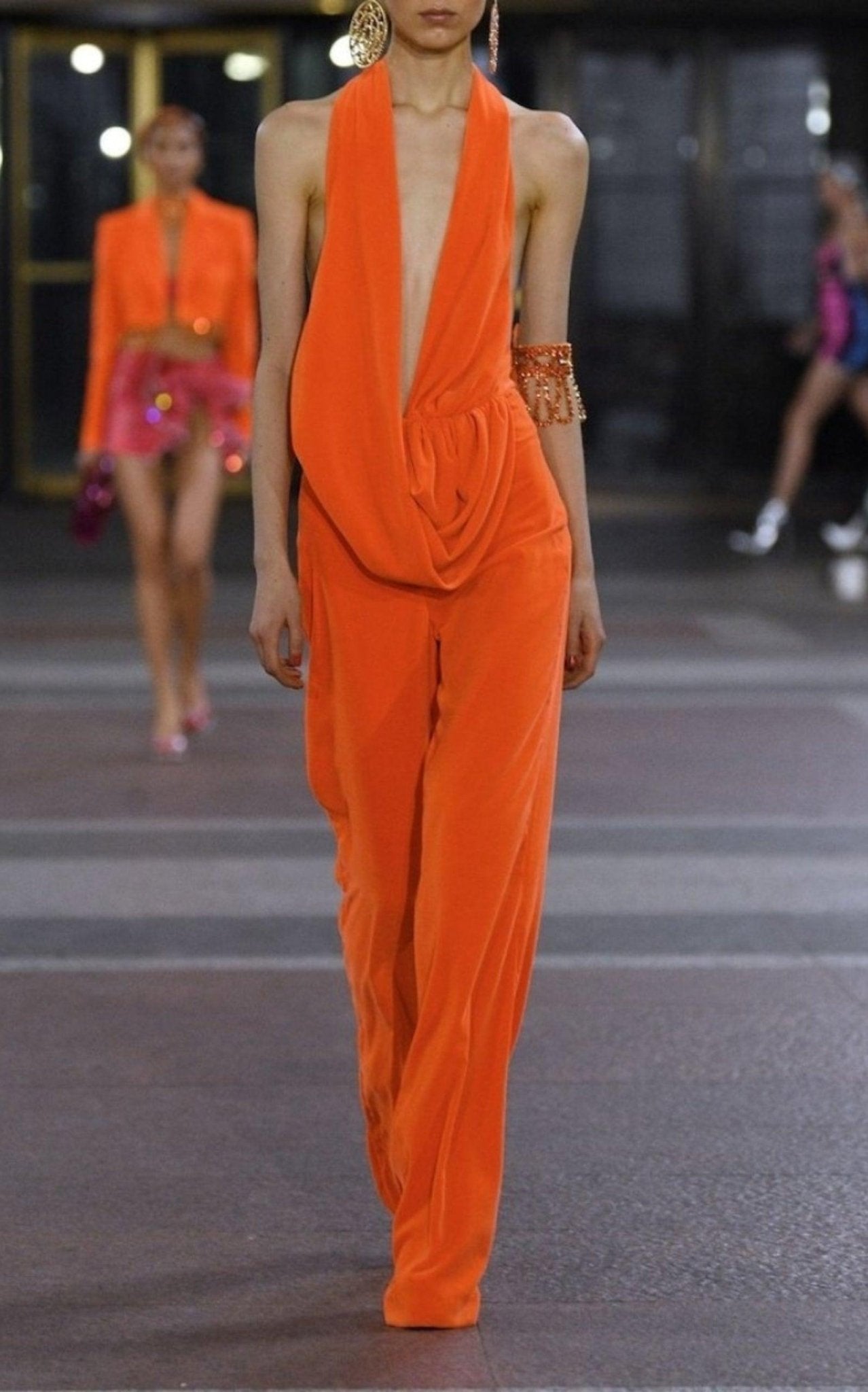 Area Draped Cowl Jumpsuit - Runway Catalog