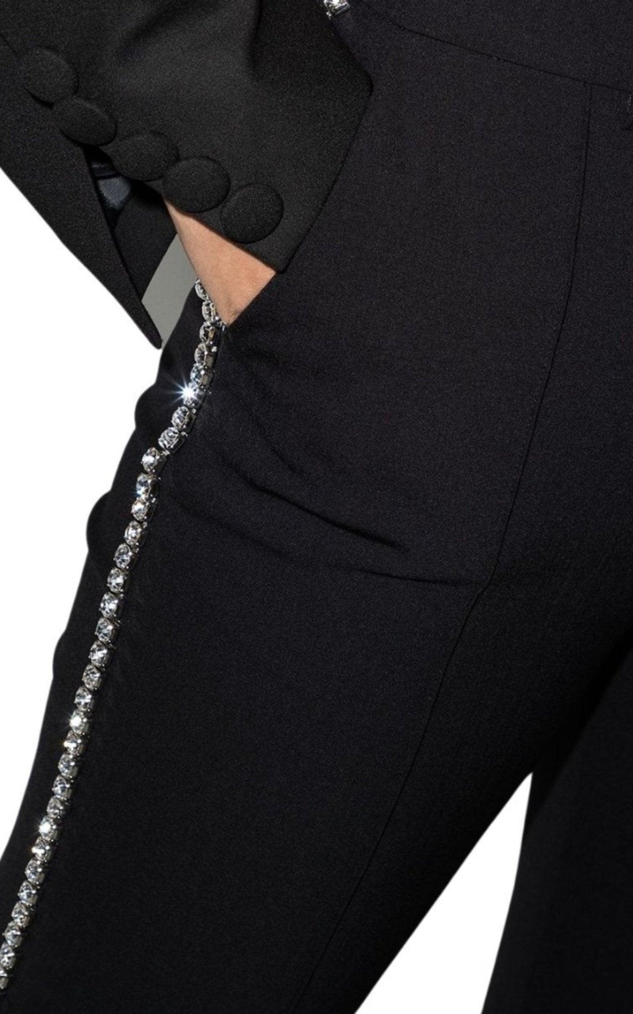 Area Fitted Jeweled Pants - Runway Catalog
