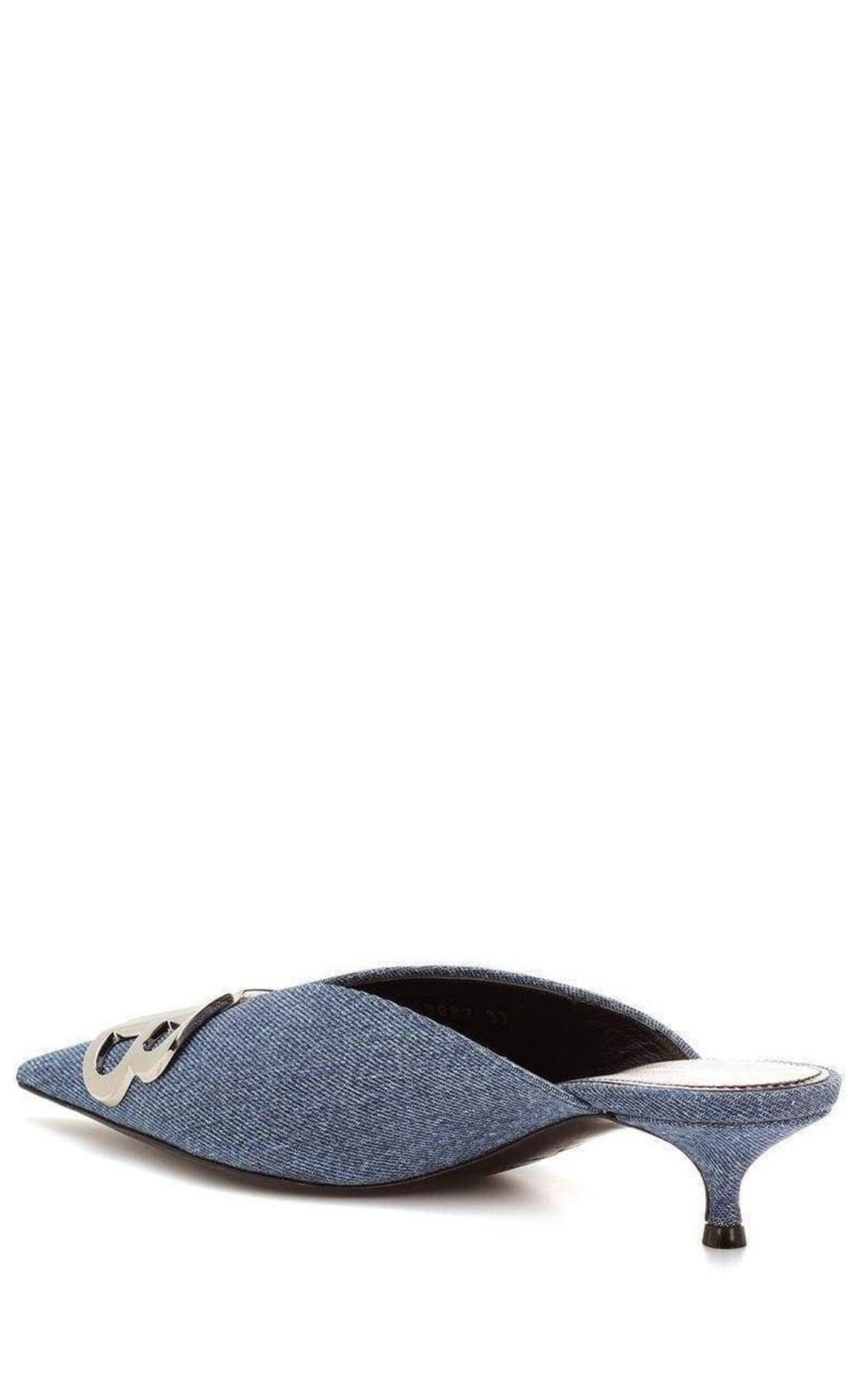 Balenciaga BB Denim Kitten - Heel Mules - Runway Catalog
