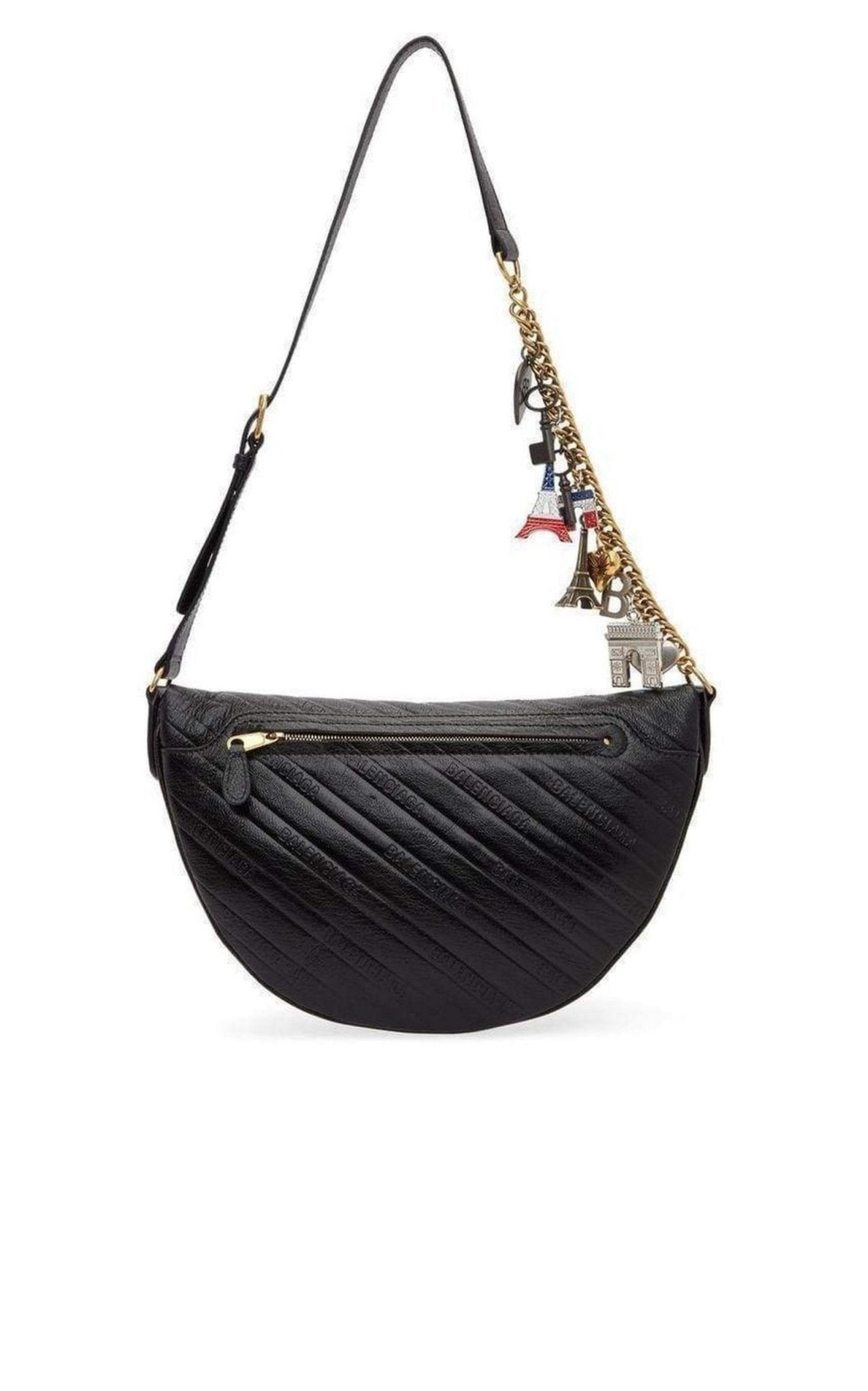 Balenciaga Black Leather Souvenir Belt Bag - Runway Catalog