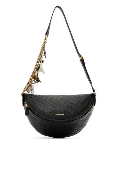 Balenciaga Black Leather Souvenir Belt Bag - Runway Catalog