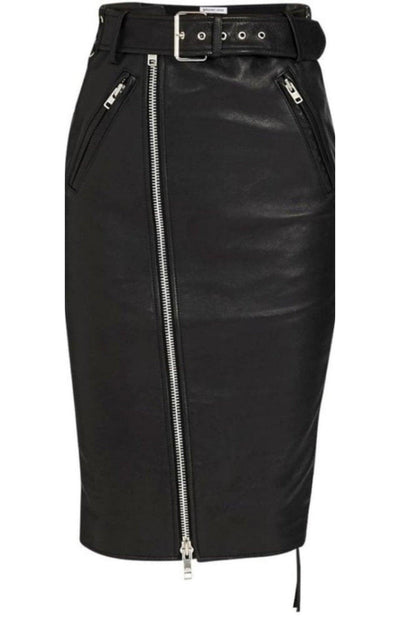Balenciaga Leather Pencil Skirt - Runway Catalog