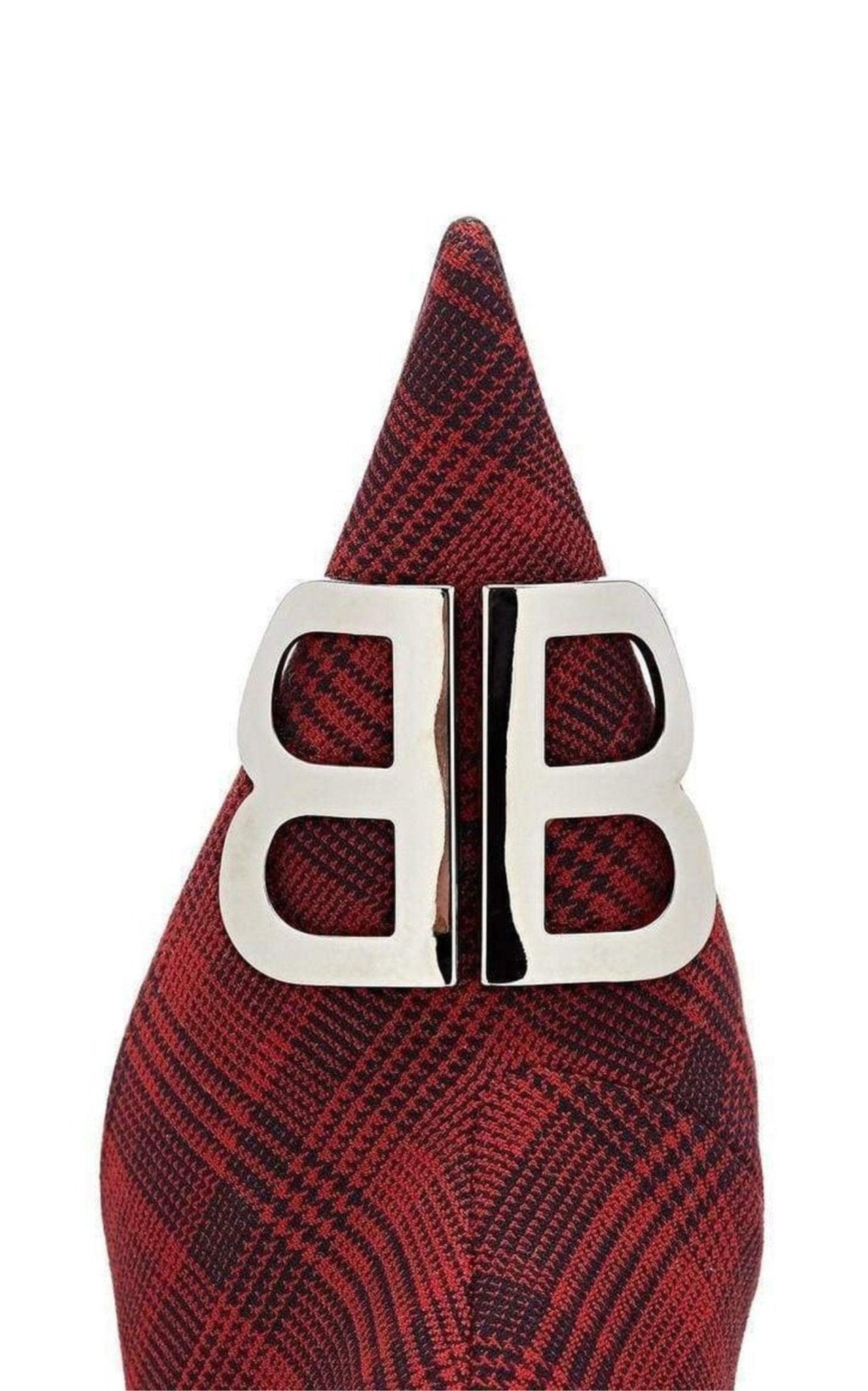 Balenciaga Logo Plaid Canvas Ankle Boots - Runway Catalog