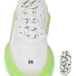 White Triple S Leather and Mesh Sneakers Balenciaga