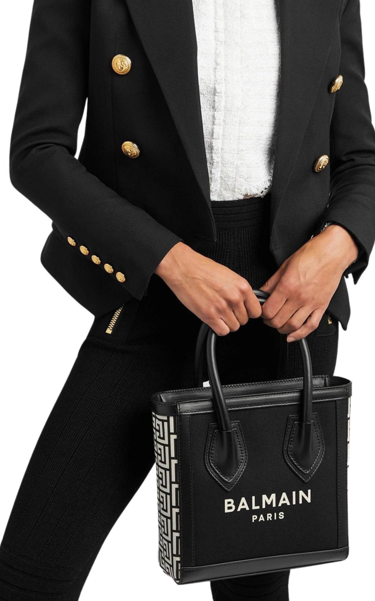 Balmain B - Army 24 Panelled Canvas Tote - Runway Catalog