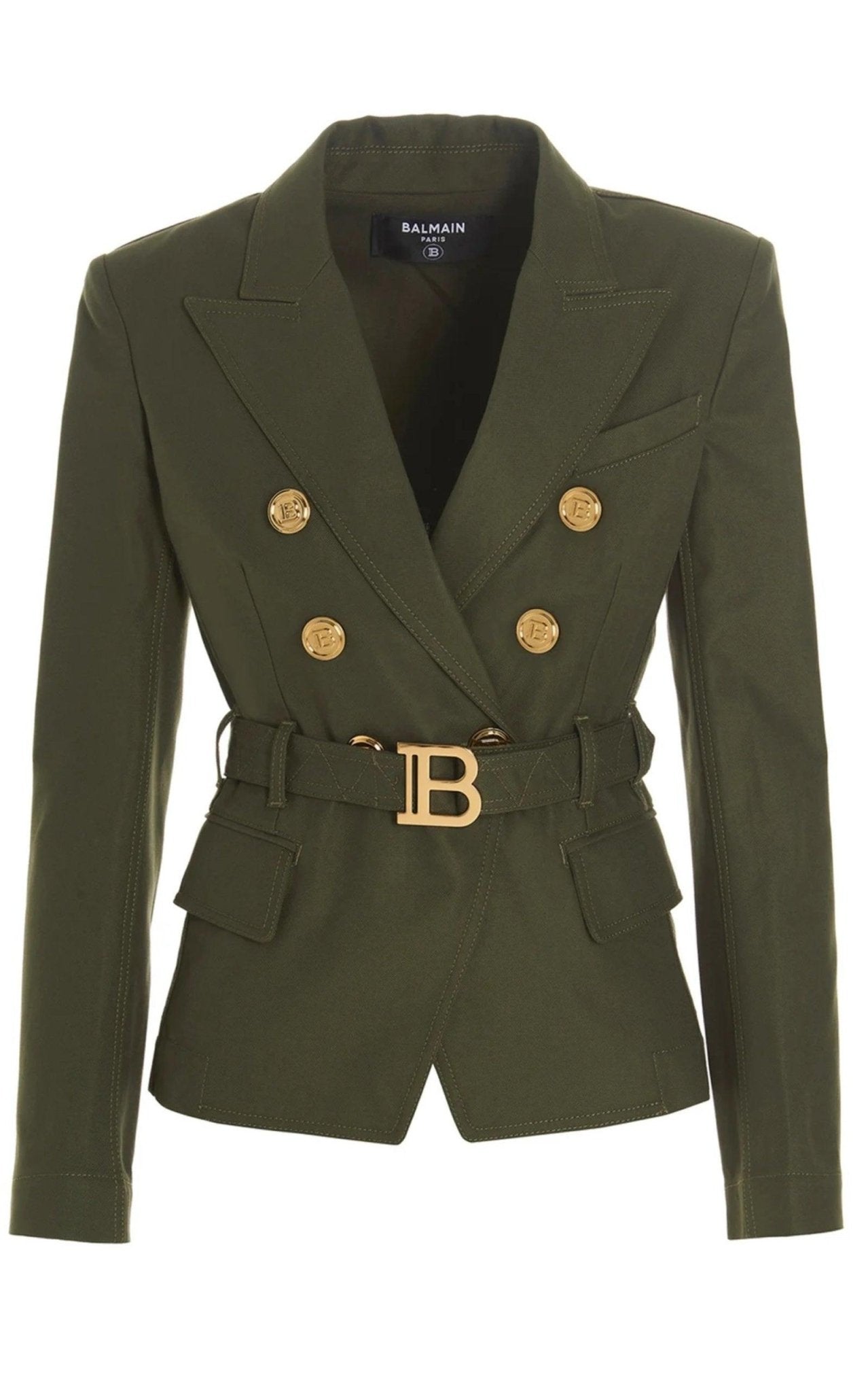 Balmain Belted Double - Breasted Blazer Jacket - Runway Catalog