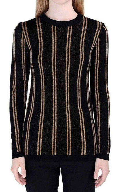 Black And Gold Striped Sweater Balmain