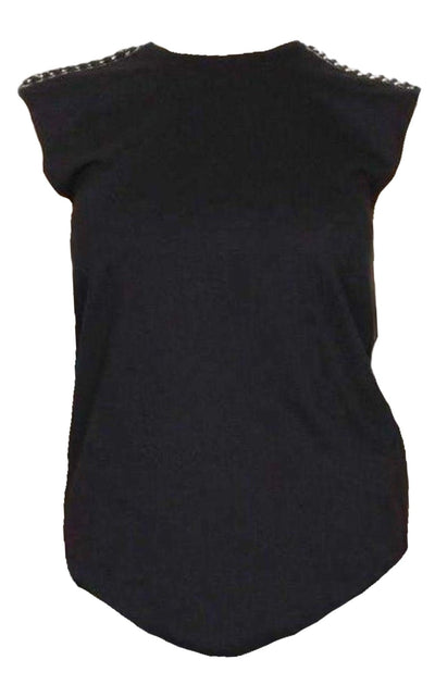 Balmain Black & Gold Chain Trimmed Tank Top - Runway Catalog