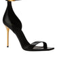 Black Leather Uma Sandals Balmain