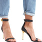 Black Leather Uma Sandals Balmain