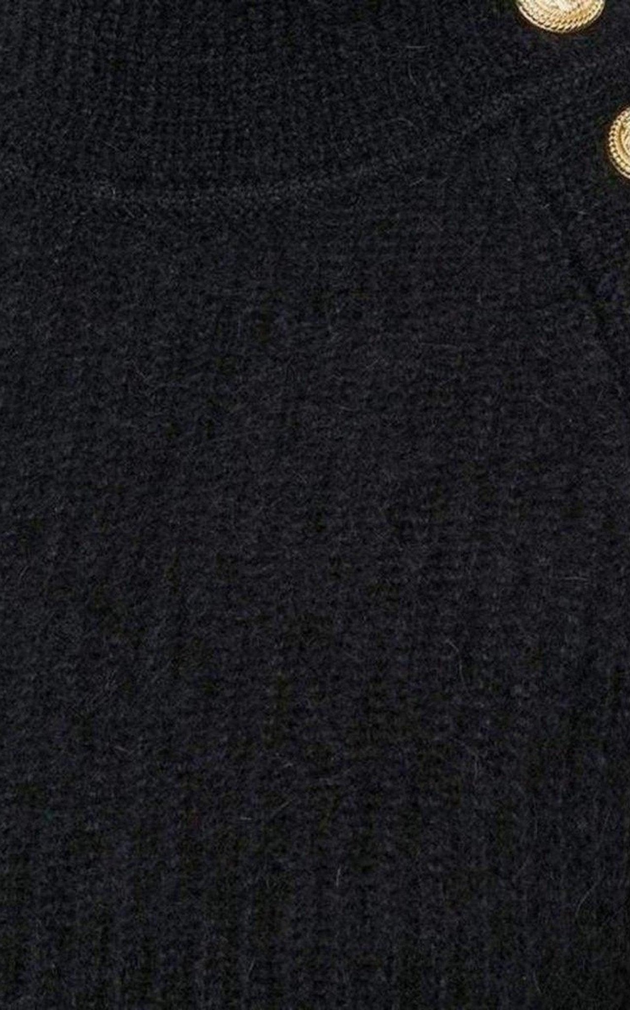 Balmain Black Mohair Wool Ribbed Turtleneck Sweater - Runway Catalog