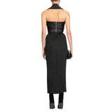 Black Pleated Maxi Skirt Balmain