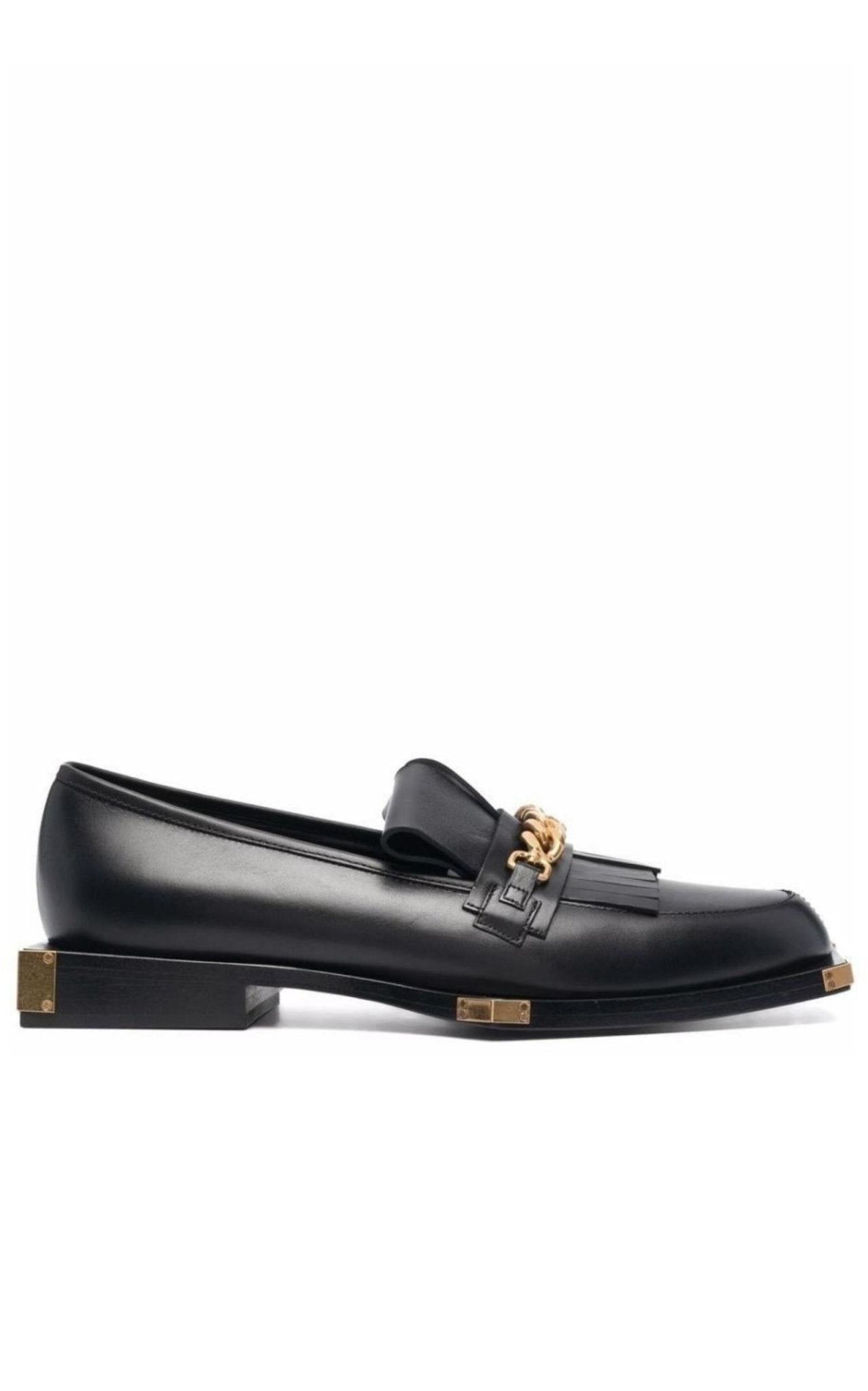 Balmain Black Tomi Leather Loafers - Runway Catalog