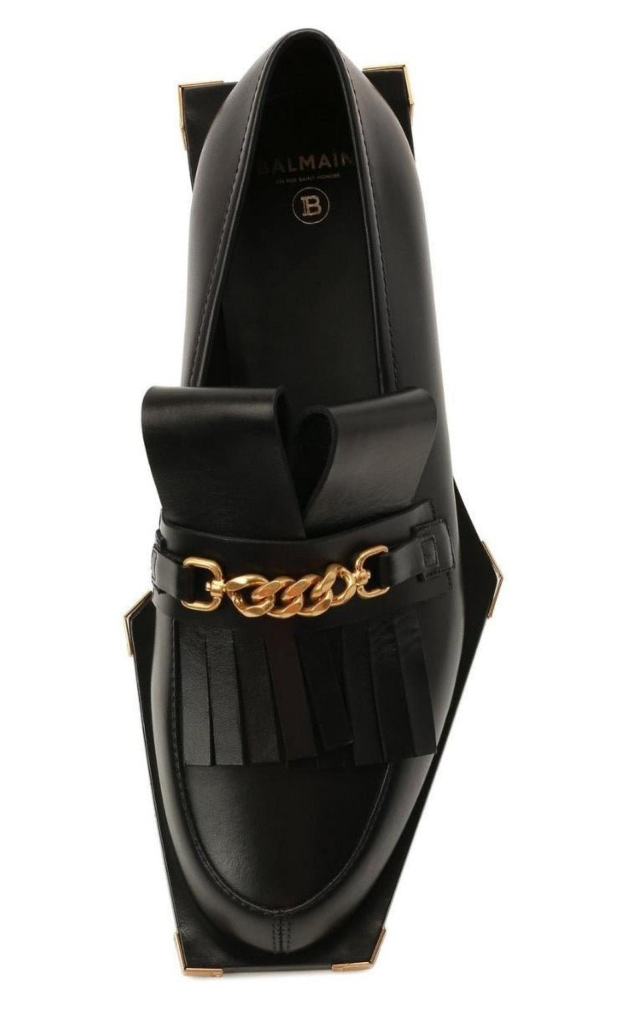 Balmain Black Tomi Leather Loafers - Runway Catalog