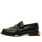 Balmain Black Tomi Leather Loafers