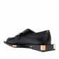 Balmain Black Tomi Leather Loafers