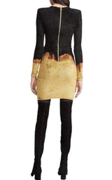 Black Velvet Fire Dress Balmain