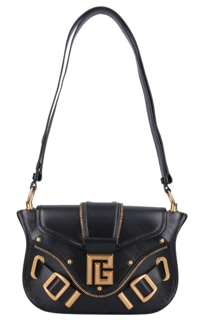 Balmain Blaze Leather Shoulder Bag - Runway Catalog