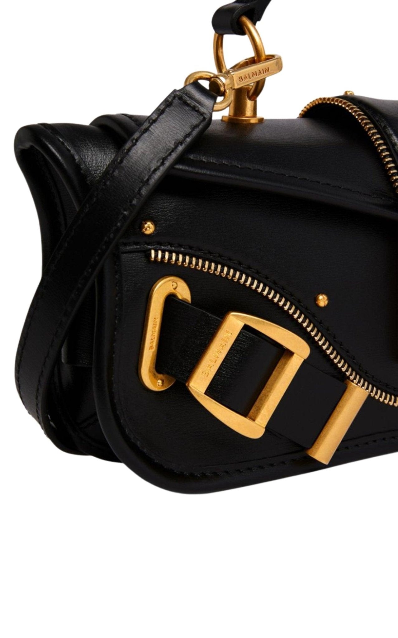 Balmain Blaze Small Leather Shoulder Bag - Runway Catalog