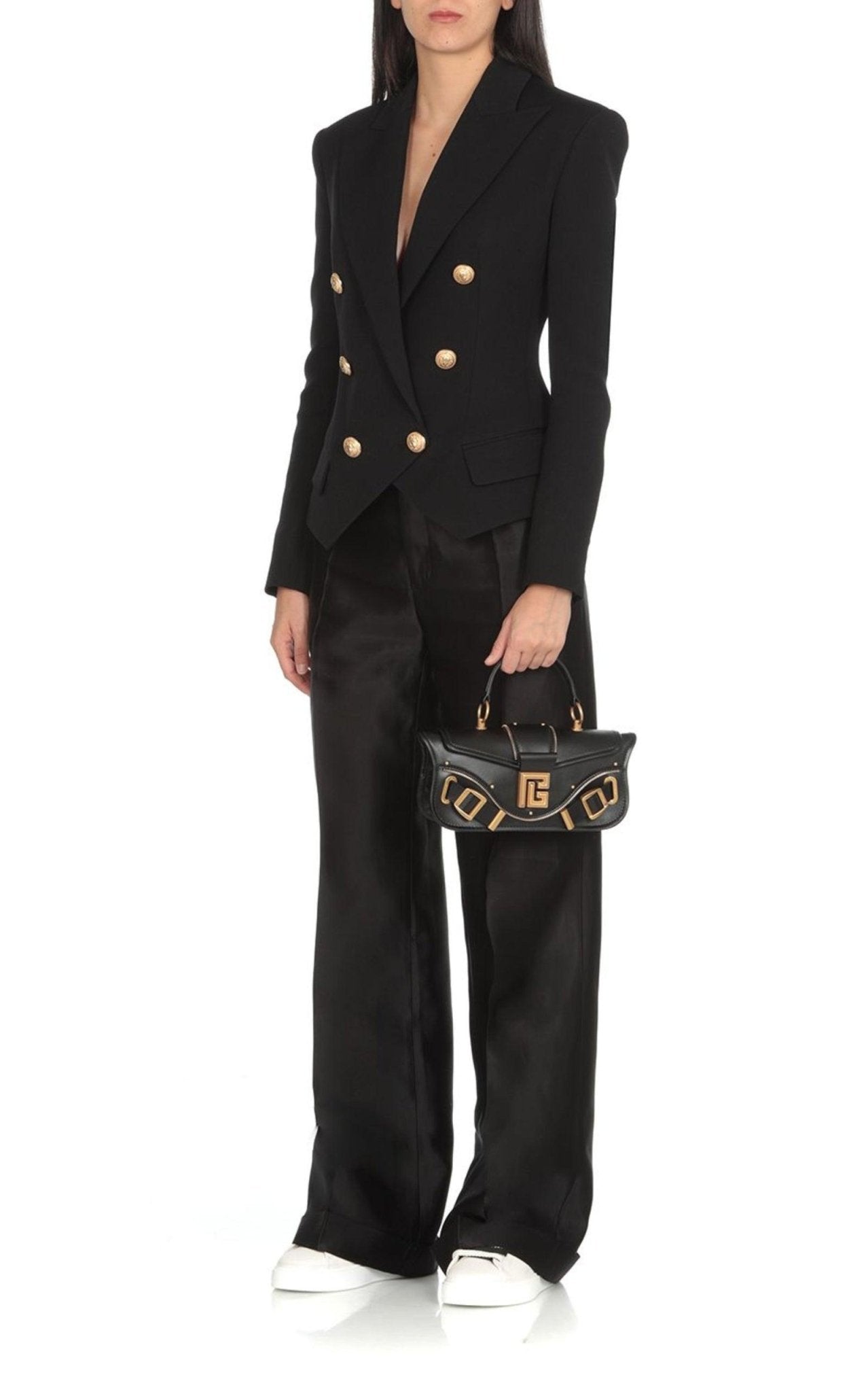 Balmain Blaze Small Leather Shoulder Bag - Runway Catalog
