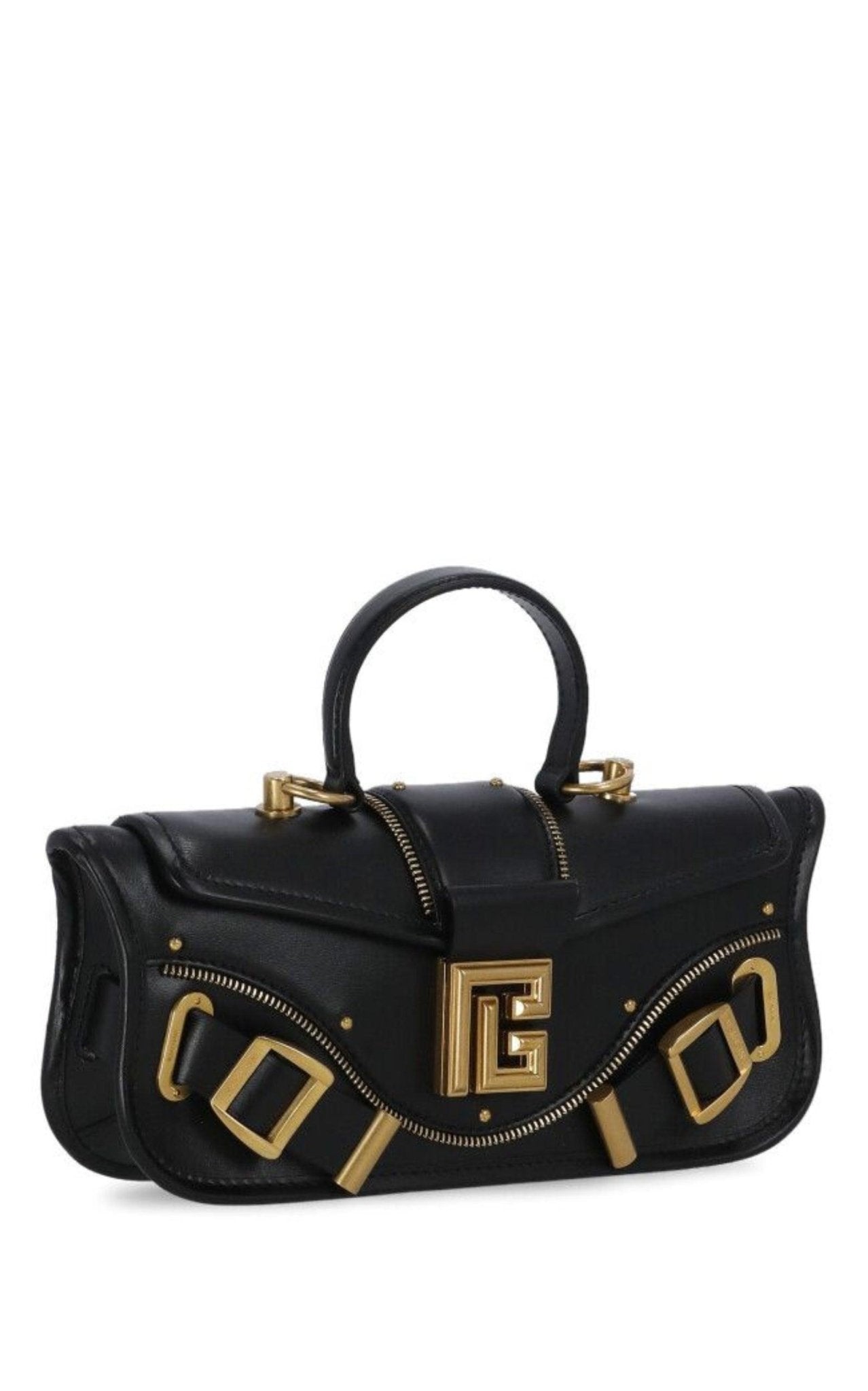 Balmain Blaze Small Leather Shoulder Bag - Runway Catalog
