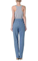 Blue Denim High Waist Pants Balmain