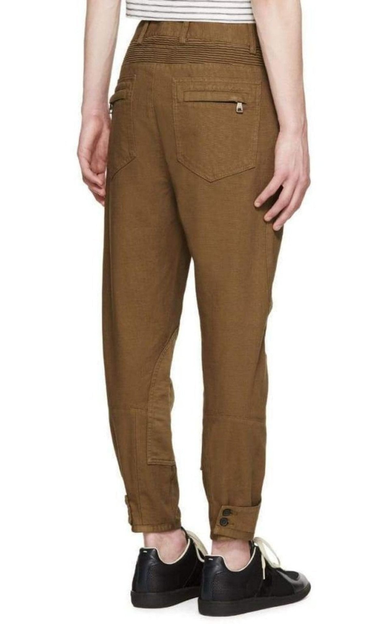 Balmain Brown Cropped Trousers - Runway Catalog