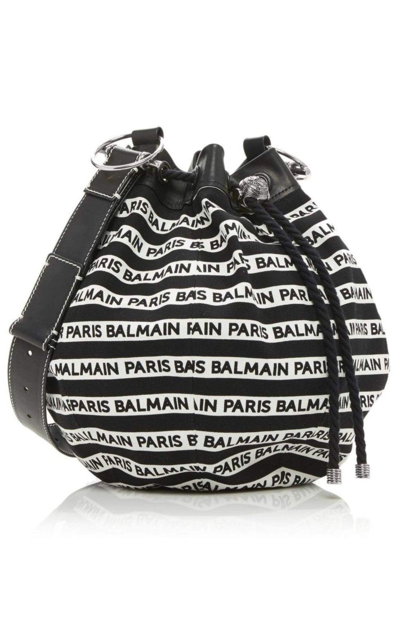 Balmain Canvas Bucket Large Bag - Runway Catalog