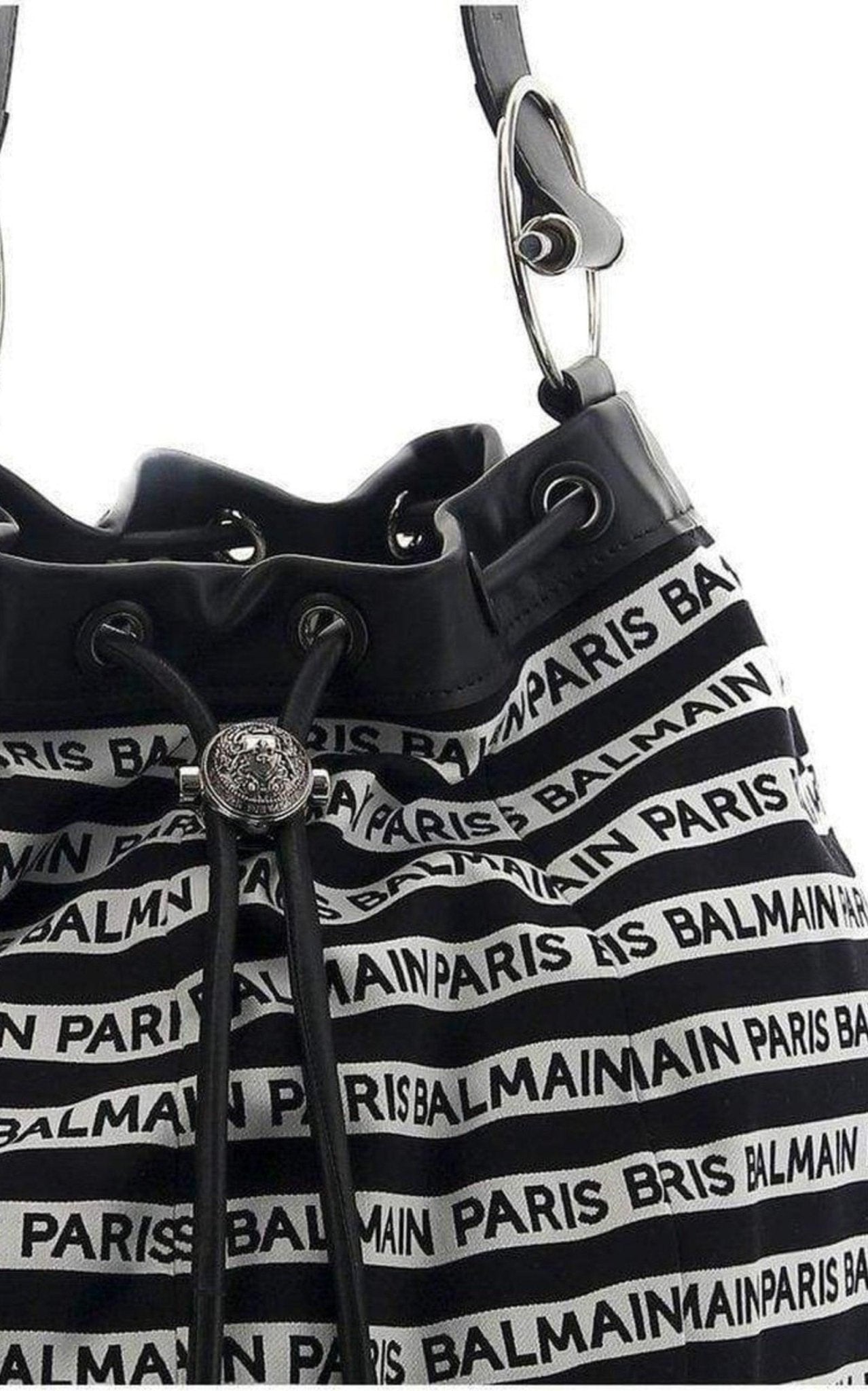 Balmain Canvas Bucket Large Bag - Runway Catalog