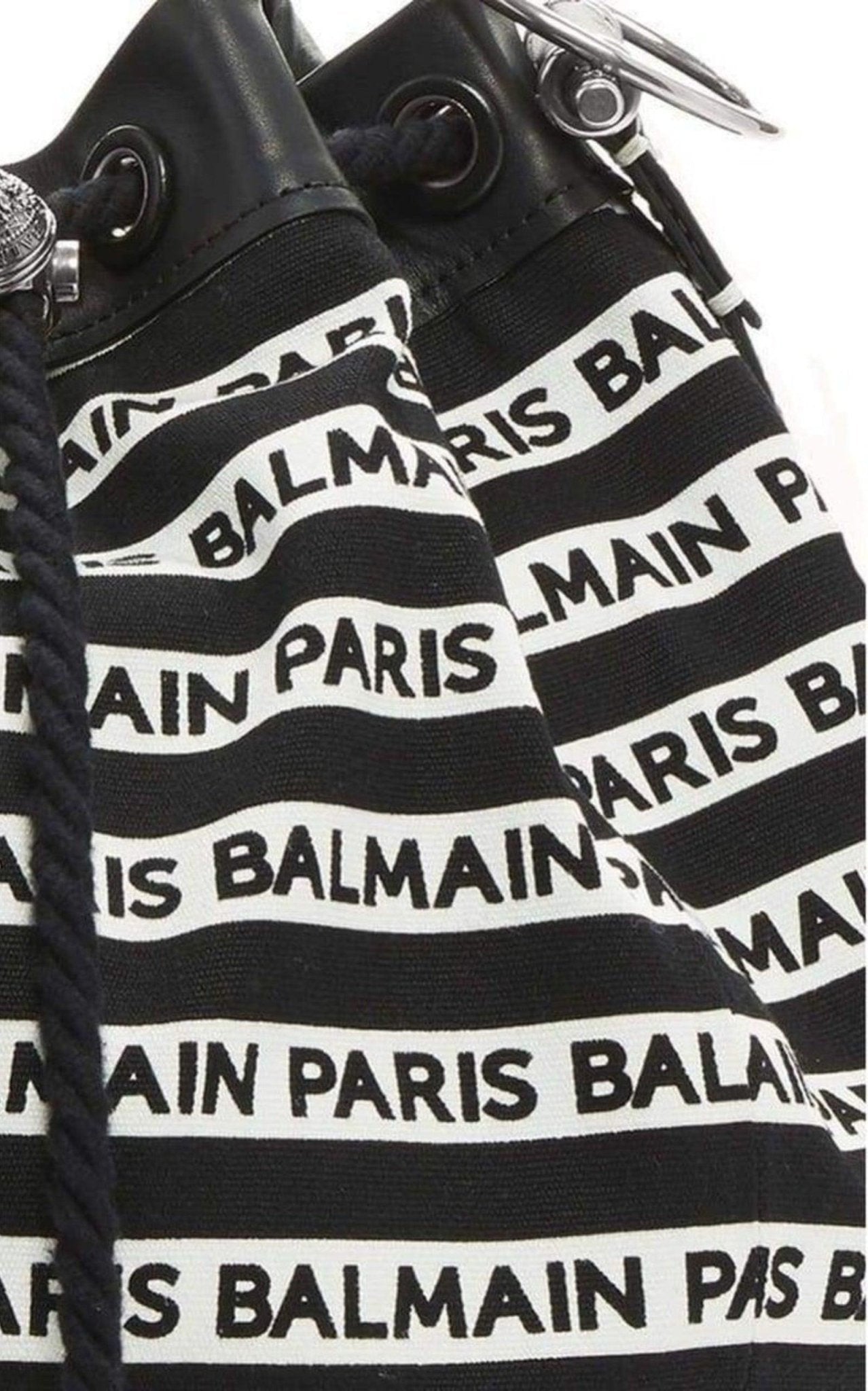 Balmain Canvas Bucket Large Bag - Runway Catalog