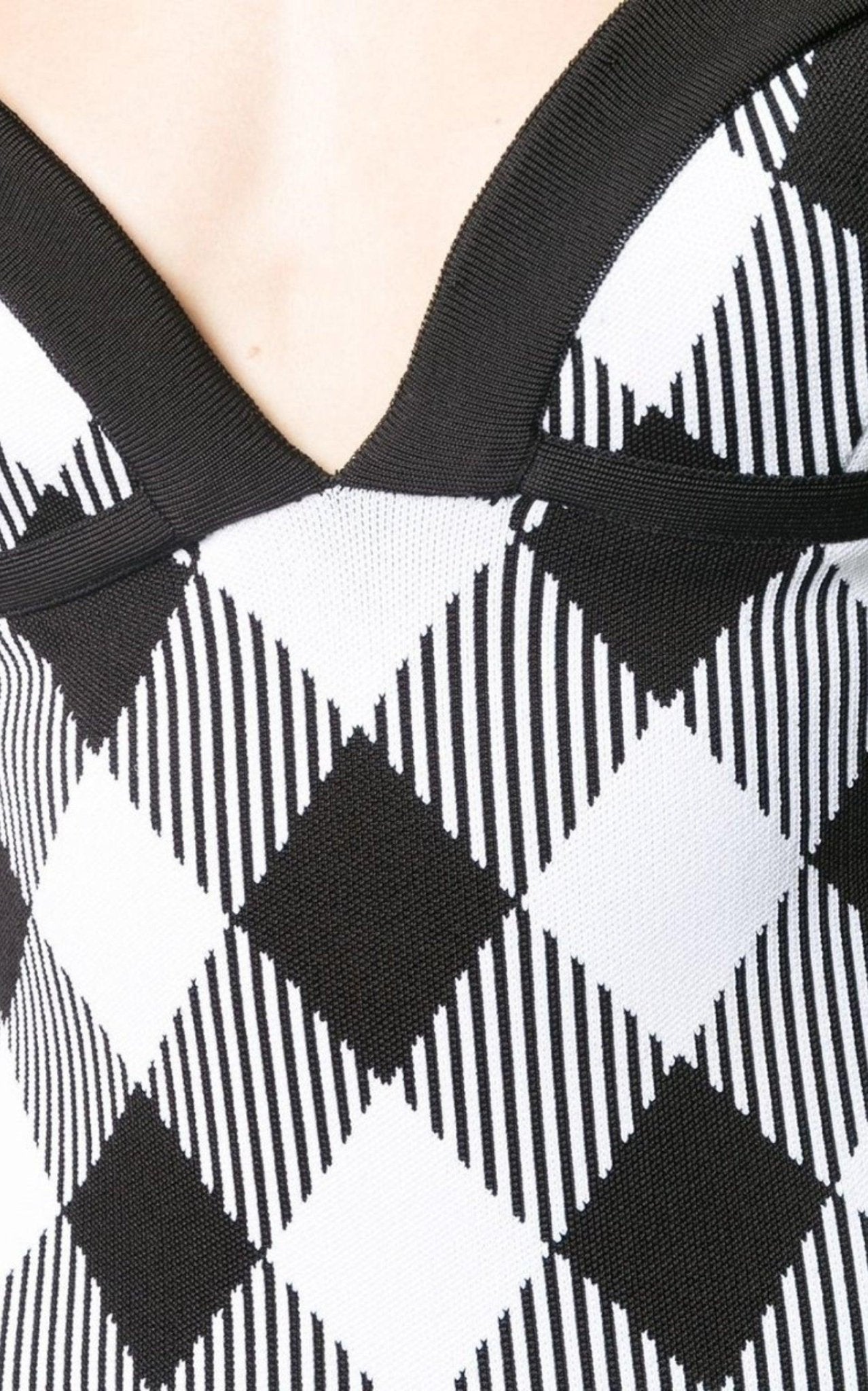 Balmain Check Halterneck Body - Runway Catalog