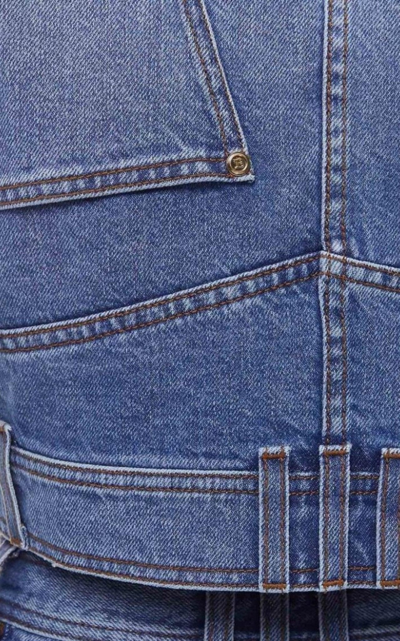 Balmain Cropped Denim Jacket - Runway Catalog