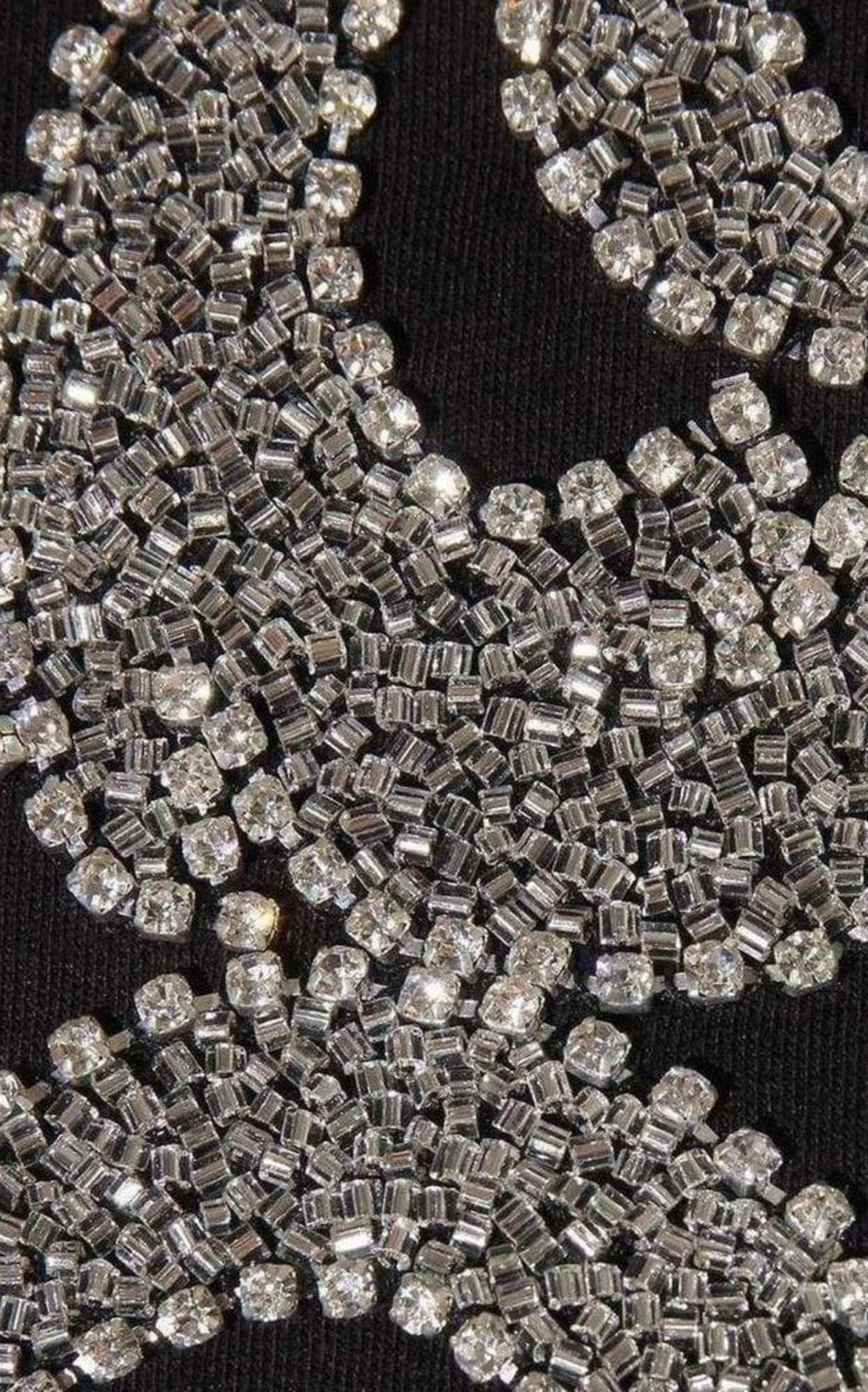 Balmain Crystal And Beads Fringe Black Cotton Shirt - Runway Catalog