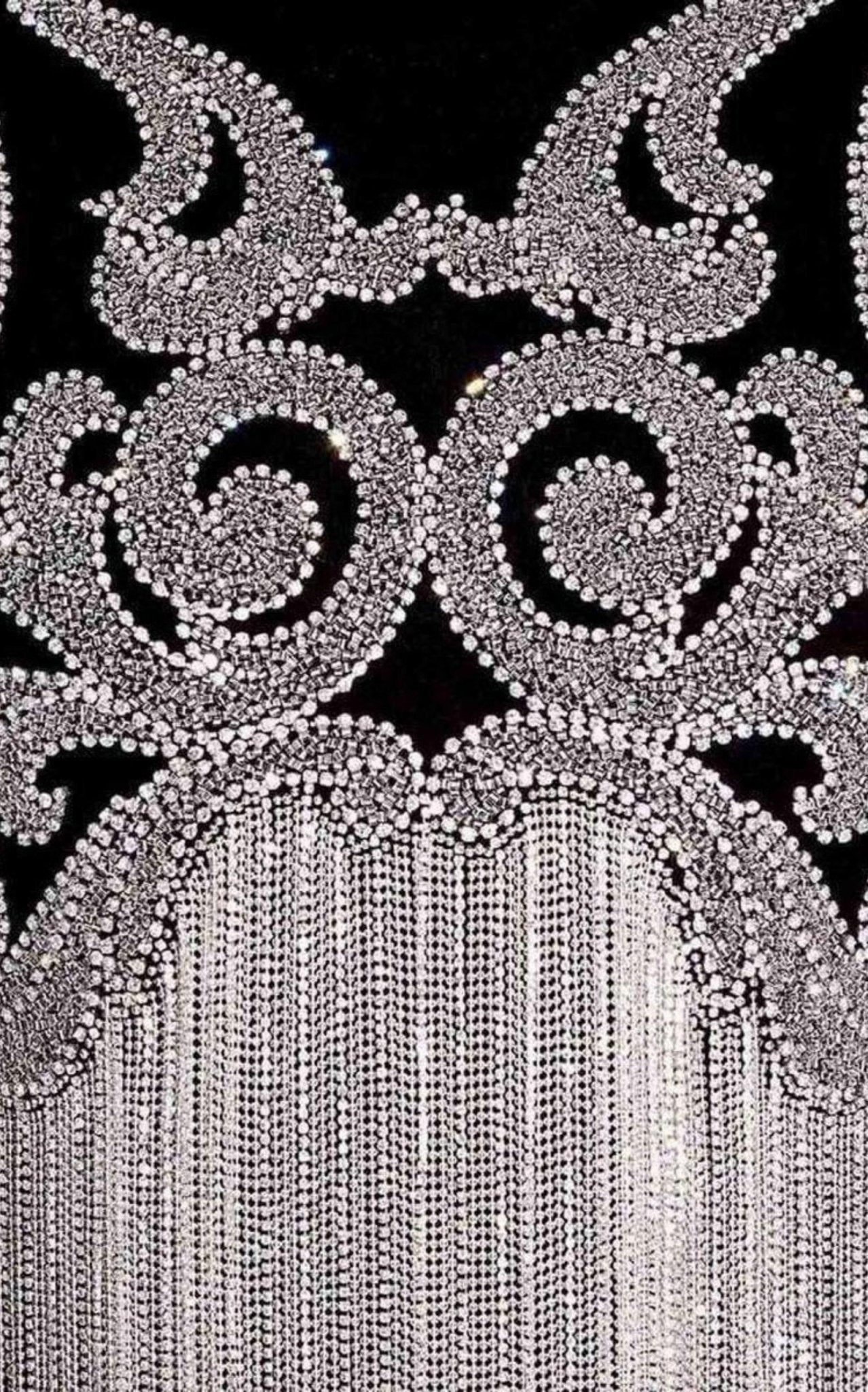 Balmain Crystal And Beads Fringe Black Cotton Shirt - Runway Catalog